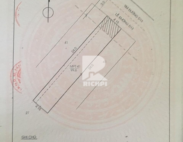 Bán nhà MT D13 - 1 triệt - 4.15x24m - 10.9 tỷ